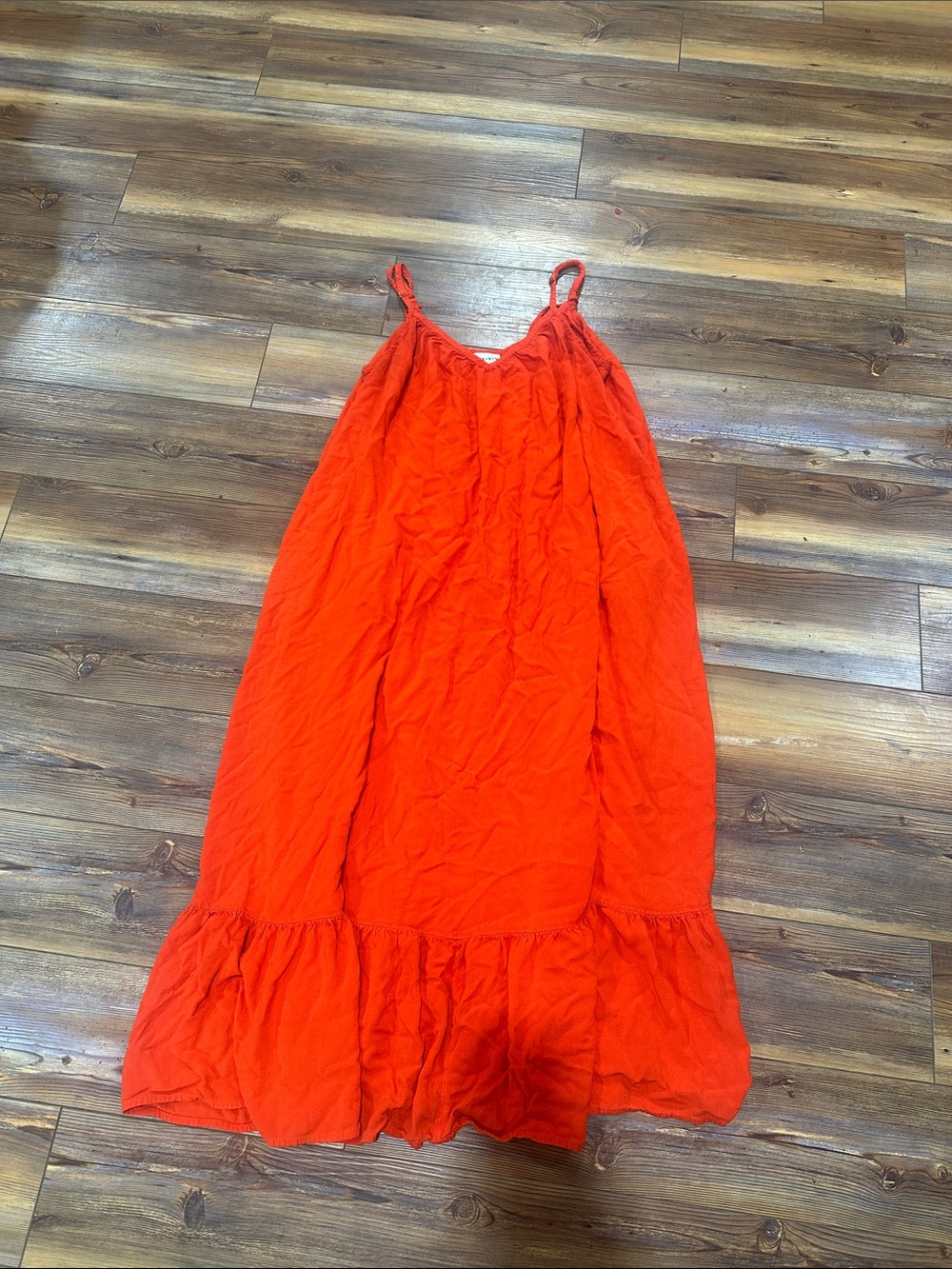 Ava & Viv Vibrant Red V-Neck Dress